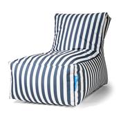 Outdoor Lounger Bean Bag Chair - Stripe Navy Blue image