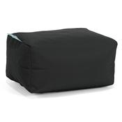 Outdoor Small Footstool - SoleiStorm™ UV Water-Resistant Olefin Black