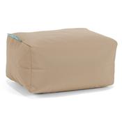 Outdoor Small Footstool - SoleiStorm™ UV Water-Resistant Olefin Beige