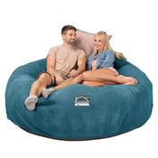 CloudSac 3000 XXL King Sized Memory Foam Beanbag Sofa - Pom Pom Aegean Blue image