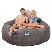 CloudSac 3000 XXL King Sized Memory Foam Beanbag Sofa - Pom Pom Charcoal Grey image