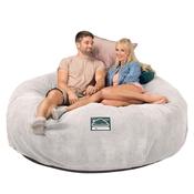 CloudSac 3000 XXL King Sized Memory Foam Beanbag Sofa - Pom Pom Ivory image