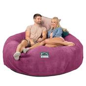 CloudSac 3000 XXL King Sized Memory Foam Beanbag Sofa - Pom Pom Pink image