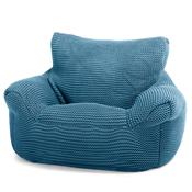 Kids Armchair Bean Bag for Toddlers 1-3 yr - Ellos Knitted Petrol Blue image