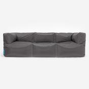 3 Seater Modular Sofa Outdoor Bean Bag SmartCanvas Graphite