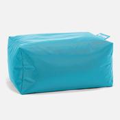 Outdoor Small Footstool - SmartCanvas™ Aqua Blue