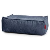 Large Footstool - Chenille Navy Blue image