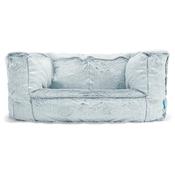 Albert Kids Sofa Bean Bag 2-6 yr - Fluffy Faux Fur Rabbit Dusty Blue image