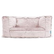 Albert Kids Sofa Bean Bag 2-6 yr - Fluffy Faux Fur Rabbit Dusty Pink image
