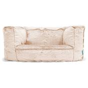 Albert Kids Sofa Bean Bag 2-6 yr - Fluffy Faux Fur Rabbit White image