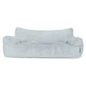 Josephine Children's Sofa Bean Bag 1-5 yr - Fluffy Faux Fur Rabbit Dusty Blue
