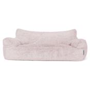 Josephine Children's Sofa Bean Bag 1-5 yr - Fluffy Faux Fur Rabbit Dusty Pink