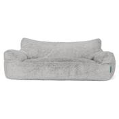 Josephine Children's Sofa Bean Bag 1-5 yr - Fluffy Faux Fur Rabbit Light Grey