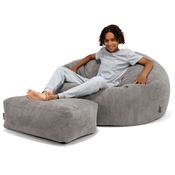 Children's Bean Bag Sofa 6-14 yr - Pom Pom Charcoal Grey image