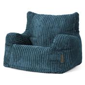 Josephine Bean Bag Armchair - Cord Teal Blue