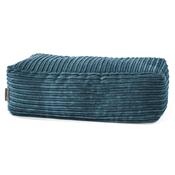 Large Footstool - Cord Teal Blue