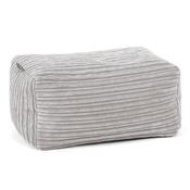 Small Footstool - Cord Silver Grey
