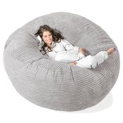 Mega Mammoth Bean Bag Sofa - Cord Silver Grey