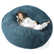Mega Mammoth Bean Bag Sofa - Cord Teal Blue image