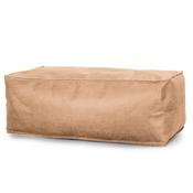 Large Footstool - Distressed Leather Honey Brown