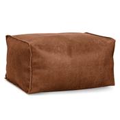 Small Footstool - Distressed Leather British Tan