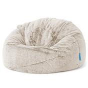 Classic Kids Bean Bag Chair 1-5 yr - Fluffy Faux Fur Rabbit Golden Brown
