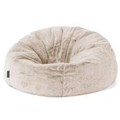 Classic Bean Bag Chair - Fluffy Faux Fur Rabbit Golden Brown