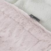 Sherpa Throw / Blanket - Fluffy Faux Fur Rabbit Dusty Pink