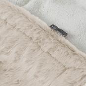 Sherpa Throw / Blanket - Fluffy Faux Fur Rabbit Golden Brown image