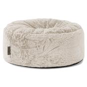 Large Round Pouffe - Fluffy Faux Fur Rabbit Golden Brown image