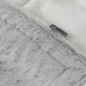 Sherpa Throw / Blanket - Fluffy Faux Fur Rabbit Light Grey