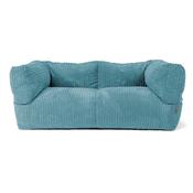 The 2 Seater Albert Sofa Bean Bag - Cord Aegean Blue image