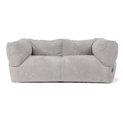 The 2 Seater Albert Sofa Bean Bag - Cord Silver Grey image