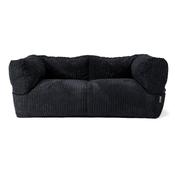 The 2 Seater Albert Sofa Bean Bag - Cord Black