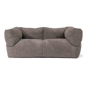 The 2 Seater Albert Sofa Bean Bag - Cord Graphite Grey