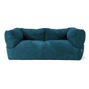 The 2 Seater Albert Sofa Bean Bag - Cord Teal Blue image
