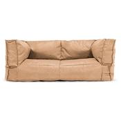 The 2 Seater Albert Sofa Bean Bag - Distressed Leather Honey Brown image