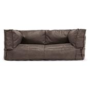The 2 Seater Albert Sofa Bean Bag - Distressed Leather Natural Slate image