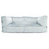 The 2 Seater Albert Sofa Bean Bag - Fluffy Faux Fur Rabbit Dusty Blue image