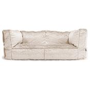 The 2 Seater Albert Sofa Bean Bag - Fluffy Faux Fur Rabbit Golden Brown image
