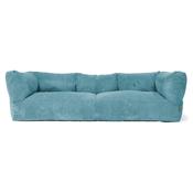 The 3 Seater Albert Sofa Bean Bag - Cord Aegean Blue image