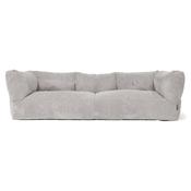 The 3 Seater Albert Sofa Bean Bag - Cord Silver Grey image