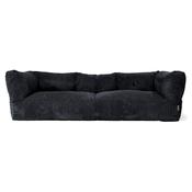 The 3 Seater Albert Sofa Bean Bag - Cord Black image