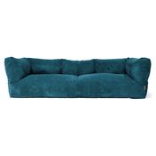 The 3 Seater Albert Sofa Bean Bag - Cord Teal Blue image