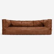 The 3 Seater Albert Sofa Bean Bag - Distressed Leather British Tan