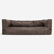 The 3 Seater Albert Sofa Bean Bag - Distressed Leather Natural Slate