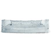 The 3 Seater Albert Sofa Bean Bag - Fluffy Faux Fur Rabbit Dusty Blue image