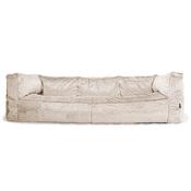 The 3 Seater Albert Sofa Bean Bag - Fluffy Faux Fur Rabbit Golden Brown image