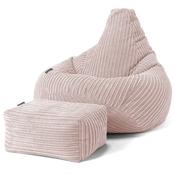 Highback Bean Bag Chair - Cord Blush Pink