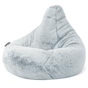 Highback Bean Bag Chair - Fluffy Faux Fur Rabbit Dusty Blue